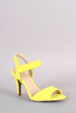 Qupid Ankle Strap Open Toe Heel