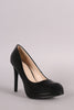 Anne Michelle Patent Almond Toe Pump