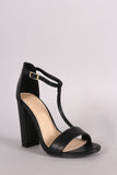 Liliana T-Strap Open Toe Chunky Heel