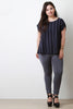 Vertical Stripe Button Accent Top