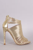 Liliana Strappy Peep Toe Caged Stiletto Heel