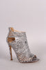 Liliana Snake Strappy Caged Stiletto Heel