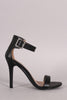 Breckelle Ankle Strap Open Toe Heel