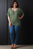 Round Neck Dolman Sleeve Top