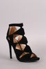 Liliana Suede Cutout Peep Toe Stiletto Heel