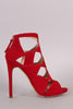 Liliana Suede Cutout Peep Toe Stiletto Heel