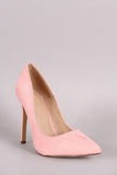 Suede Pointy Toe Stiletto Pump