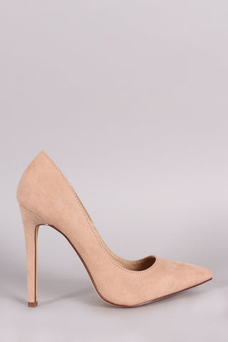 Suede Pointy Toe Stiletto Pump