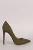 Suede Pointy Toe Stiletto Pump