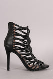 Shoe Republic LA Strappy Caged Stiletto Heel