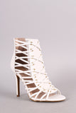 Shoe Republic LA Strappy Caged Stiletto Heel