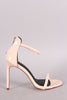 Liliana Patent Double Strap Open Toe Stiletto Heel