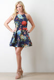 Bow Back Floral Skater Dress