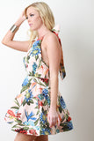 Bow Back Floral Skater Dress