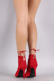 Anne Michelle Caged Corset Peep Toe Stiletto Heel