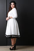 Three Quarter Sleeve Skater Midi Dress