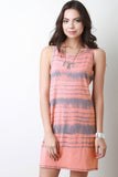 Sleeveless Tie-Dye Shift Dress