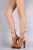 Breckelle Strappy Corset Lace Up Platform Heel