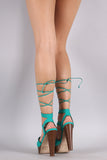 Breckelle Strappy Lace Up Platform Heel