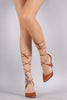 Breckelle Pointy Toe Lace Up Stiletto Pump