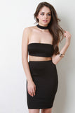 Zipper Back Banded Bodycon Dress