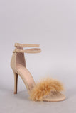 Shoe Republic LA Pom Pom Open Toe Heel