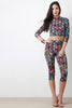 Patterned Print Capri Leggings