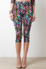 Patterned Print Capri Leggings