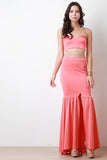 Asymetrical Tube Top And Maxi Mermaid Skirt Set