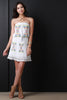 Strapless Embroidered Fringe Dress