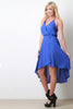 High Low Tulip Hem Chiffon Halter Dress