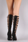 Wrap Lace Up Corset Stiletto Heel