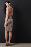 Ribbed Knit Back Cutout Dress