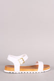 Bamboo Jelly Ankle Strap Footbed Sandal