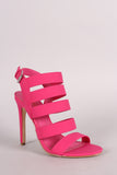 Nubuck Strappy Ladder Up Slingback Heel