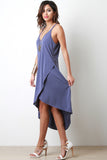 Jersey Knit Crisscross Strappy Back Trapeze Dress