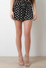 Drawstring Polka Dot Print Shorts