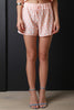 Drawstring Polka Dot Print Shorts