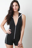 Hooded Zip Up Romper