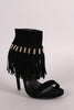 Liliana Suede Tassel Ankle Cuff Stiletto Heel