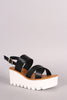 Crisscross Lug Sole Flatform Wedge