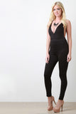 Deep V Crisscross Back Jumpsuit