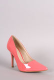 Wild Diva Lounge Patent Pointy Toe Stiletto Pump