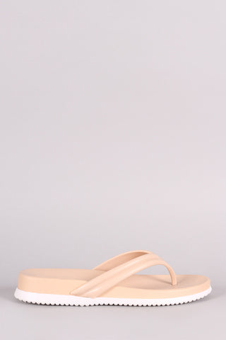 Simple T-Strap Thong Jelly Sandal