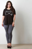 Refuse To Sink Graphic Print High Low Hem Tee