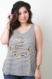 Find Your Anchor Graphic Print Stripe Top