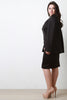 Sleeveless Flowing Structured Cape Sheath Dress