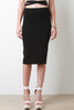 High Waist Crisscross Pencil Skirt