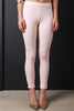 Solid Jersey Knit Taper Cut Leggings