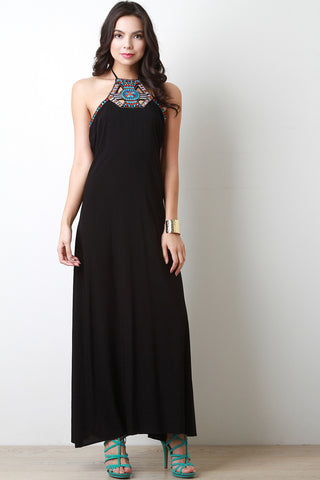 Embroidery Gypsy Maxi Dress